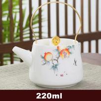 High Quality Suede Jade White Porcelain Teapot Puer Tea Pot and Cup Set Heated Kettle Teaware Teapots Chinese Mug Service Clay