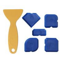 Window Door Silicone Sealant Spreader Caulking Tool Kit Spatula Scraper Cement Caulk Removal Tool Finishing Sealant Grout yellow