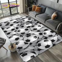 27 Stiliaus Futbolo Laukas Soccer Sportinis Kilimas Kilimas Svetainei Miegamajam Namų Sofos Dekoravimui, Vaikų Zonos Kilimas Neslystantis Grindų Kilimėlis 50cmX80cm gray
