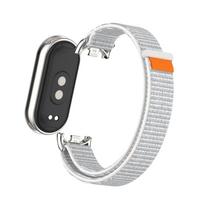Nertas solo dirželis Xiaomi Mi Band 9 apyrankės priedams Elastingos nailoninės laikrodžio apyrankės Pakeitimas correa bracelet for Miband 8 NFC balta