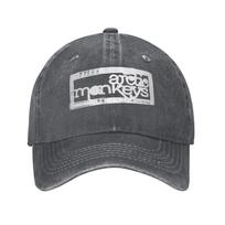 Fashion Arctic Monkeys Baseball Caps Unisex Distressed Denim Sun Cap  Outdoor Workouts  Gift Caps Hat One Size gray