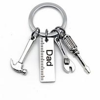 Versatile Stainless Steel Keychain Multi-tool Featuring Hammer And Screwdriver For Practical Dads ML0655 gray