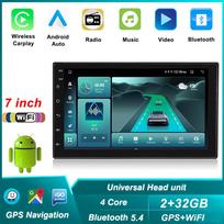 REAKOSOUND 7  Universalus Android Radio Auto Android Player 9.1 Automobilio grotuvo palaikymas Veidrodinio ryšio jungtis galinis vaizdas WIFI GPS BT FM vairo valdymas 7''-2+32CP