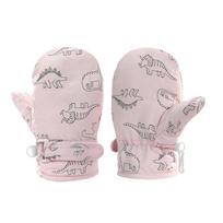 Winter Fleece Lined Kids Gloves for 6 Months to 10 Years Old Babies Thermal Snow Skiing Waterproof winter outdoor play Gloves L white