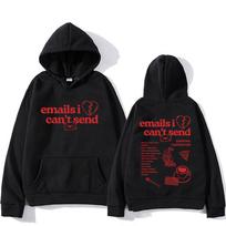 Sabrina-Carpenter Emails I Can'T Send Hoodies Casual Graphic 3XL juoda