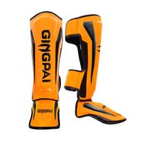 Thicker Boxing Shin Guards Pu Leather Protect Leggings Muay Thai Taekwondo Karate Leg Ankle Protector L