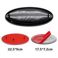 For Ford Focus mk3 mk4 Escape Explorer Galaxy Ranger Mustang Bronco 17.5CM 22.5CM ABS Car Front Grille Rear Trunk Decals Sticker za7 17.5x7.2cm black
