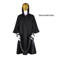 Autentiškas Naruto Akatsuki Tobi Uchiha Obito Cosplay kostiumas Cloak,M black