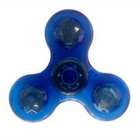 Šviečiantis Fidget Spinner, šviečiantis tamsoje LED pirštų žaislas, streso mažinimo jutimo žaislas, vakarėlio dovanėlėms, klasės prizams, dovanų maišelio užpildymui mėlyna