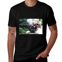 Puffing Billy Steam Train Tshirt Basic Lightweight Short Sleeve Tee Tshirt 4XL black