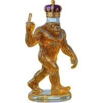 Novelty Bigfoot Shaped Whiskey Decanter with Crown Lid, Funny Glass Liquor Bottle for Bar Decor & Men's Gifting black