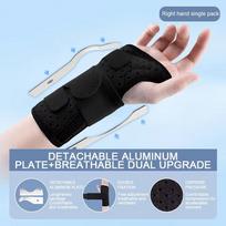 1Pcs Professional Splint Wrist Brace Breathable Wrist Brace Arthritis Carpal Tunnel Hand Sprain Tendonitis Wrist Strap M black