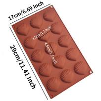 Food Grade Madeleine Cake Mold Shell Shaped Silicone Baking Cookie Biscuit Mold DIY Bakeware Pan Mould Kitchen Accessories brown