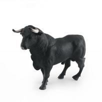 Simulation Bullfighting Action Figures With Rider Farm Animals Poultry Cattle Model Static Miniature Calf Bull Ox Figures gray
