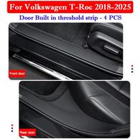 Volkswagen T-Roc 2018-2026 Automobilio slenksčio apsauginės lipdukai Durų bagažinės įbrėžimų, mindymo atsparūs interjero lipdukai black