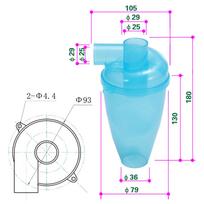 SN25T8 Dust Collector Industrial Extractor Woodworking Cyclone Vacuum Cleaner Filter Separation blue
