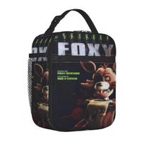 FNAF At Freddys Thermal Insulated Lunch Bag for Picnic Reusable Food Bag Cooler Thermal Lunch Boxes One Size gray