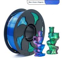 1 kg Šilkinis Vaivorykštės PLA Gijų 1,75 mm Blizgus Daugiaspalvis 3D Spausdintuvo Gijų Greitas Spalvos Keitimas +/-0,03 mm 1 kg Ritė A36