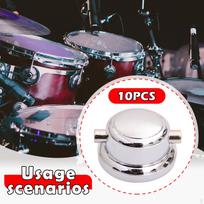 Drum Lugs Drums Ears with Pads Double End Instrument Accessories Easy Installation Set Hardware 10 Set gray