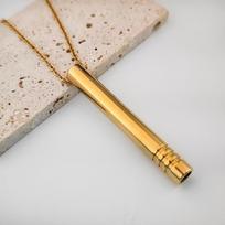 Yingqi Titano Plieno Meditacinis Švilpuko Pakabukas Karoliai beige