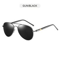 Klasikiniai Aviatoriaus Stiliaus Vyriški Poliarizuoti Saulės Akiniai Mada Dideli Metaliniai Aviacijos Vyriški Saulės Akiniai Klasikiniai Juodi Vairavimo Akiniai UV400 Polarized gray