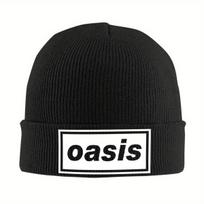 O-Oasis Logo Knitted Hat Women's Men's Beanies Winter Hats Acrylic Hip Hop Caps black