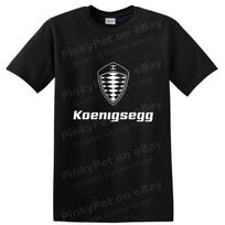 Koenigsegg sportinio automobilio logotipas T-shirt entuziastams Šauni grafinė marškinėlė XL black
