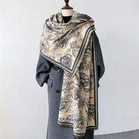 Nauja žieminė skara Šalikai Apvyniojami kašmyro skara Moteriška šilta mada Pashmina Moteriškas pončas Kaklo skarelė Echarpe Bandana gray