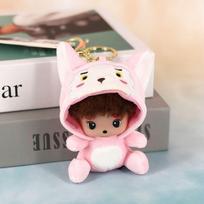 Monchhichi pliušinis pakabukas Išraiškingas kūdikis Raktų pakabukas kuprinėms** Alpaca white