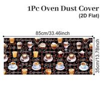 Microwave Oven Dust Cover 85x35cm Waterproof Oil Proof Decorative Protector for Home Kitchen Countertop Microwaves A8 black