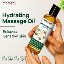 Goodcare Neem Guard Body Oil 200ml | With 8 Ayurvedic Herbs | Nourishes, Moisturizes & Brightens Skin | Fights Infections | Quick Absorbing orange
