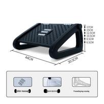 Adjustable Office Footrest Stool for Under Desk Anti-Leg-Crossing black