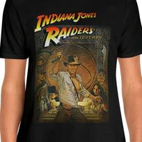 Indiana Jones and the Raiders of the Lost Ark Tshirt T shirt T-shirt Vintage Aes M brown