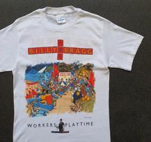 Billy Bragg Workers Playtime Medvilniniai Balti Marškinėliai Unisex Koncertiniai S iki 5XL DO314 Unisex T-shirt S gray
