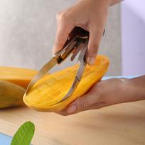 Efficient Mango Slicing Tool with Ergonomic Design 430 Stainless steel orange