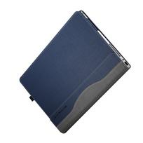 Aukščiausios kokybės odinis dėklas nešiojamam kompiuteriui HP Spectre X360 13,3 colio - Rankų darbo PU dangtelis pilkos ir tamsiai mėlynos spalvos Navy Blue