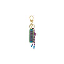 Gucci Bag peripherals Lobster hook key chain with letter logo, Plexiglas, peripherals, unisex couple model, blue-green Teal and gold-tone metal mėlyna