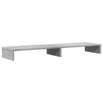 Dual Monitor Stand Concrete Grey 100 x 27 x 10 cm Engineered Wood