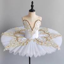 Girls Elegant Tutu, Skirt Ballet Dance Wear Kids Soft  Tutu Balliet Practice Training Stage Performance,Kids Dance Wear,Costume 160 balta