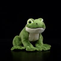 16cm New Green Frog Real Life Plush Toy Simulation Sitting Frogs Stuffed Soft Mini Animal Doll Birthday Christmas Gift 16x11cm