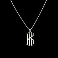 NBA Star Kobe Bryant Titanium Steel Necklace Curry James Westbrook Irving All-Star 60CM white