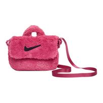 Nike Fashion Velcro Closure Shoulder Bag Faux Fur Kids Handbags Beet-Red Black Purple FZ1329-634 Beetroot Red & Black & Purple pink