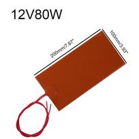 Greitai šildanti pagalvėlė Šildymo plokštė Kilimėlis 0,4 W/cm² 12V/24V 150mm Linija Elektrinė Lanksti Ritė Oranžinis Silikonas Universalus brown