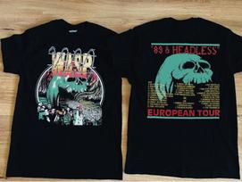 WASP HEADLESS 1989 Tour T-Shirt 80-90s Wasp Headless Double Sided T-Shirt Unisex T-Shirt XXXL blue