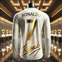Ronaldo Mados Futbolo Superžvaigždės Atminimo Sportiniai Marškinėliai Kasdieniai Lauko Kvėpuojantys Ilgomis Rankovėmis Vaikams 5XL