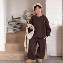 Kids Red Thick Fleece Two Piece Tracksuit Fashion Letter Print 170cm ruda