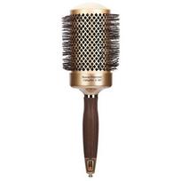 Gold Olivia Garden Nanothermic Ceramic Ion Round Thermal Hair Brush Non-Electric Professional Blowout NT-64 for Medium to Thick Hair (2 black