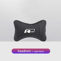 Car Headrest Embroideryed Emblem Seat Neck Pillow For VW Golf Polo Tiguan Touran Jetta Passat CC T5 GTI Scirocco Magotan T-Cross Ht4 gray