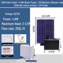 Dual Pump Solar Fish Pond Filter Kit blue