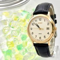 SEIKO Spirit Watch Gold Date 390154 New Strap [New Battery] Men's 5E32-6A3A beige